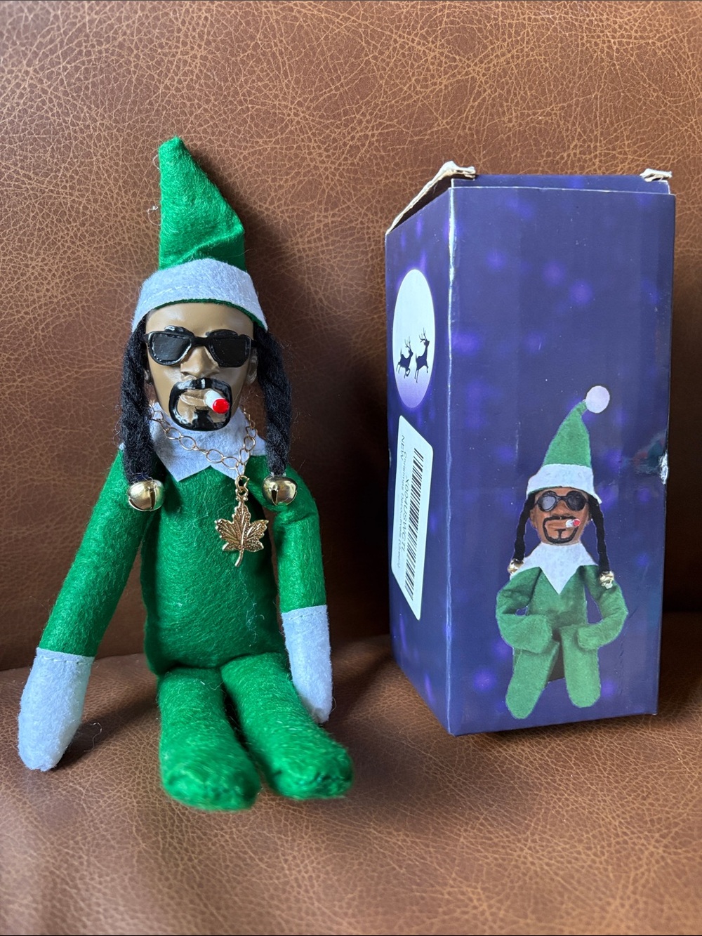 SNOOP DOGG ELF PLUSH SNOOP ON A STOOP